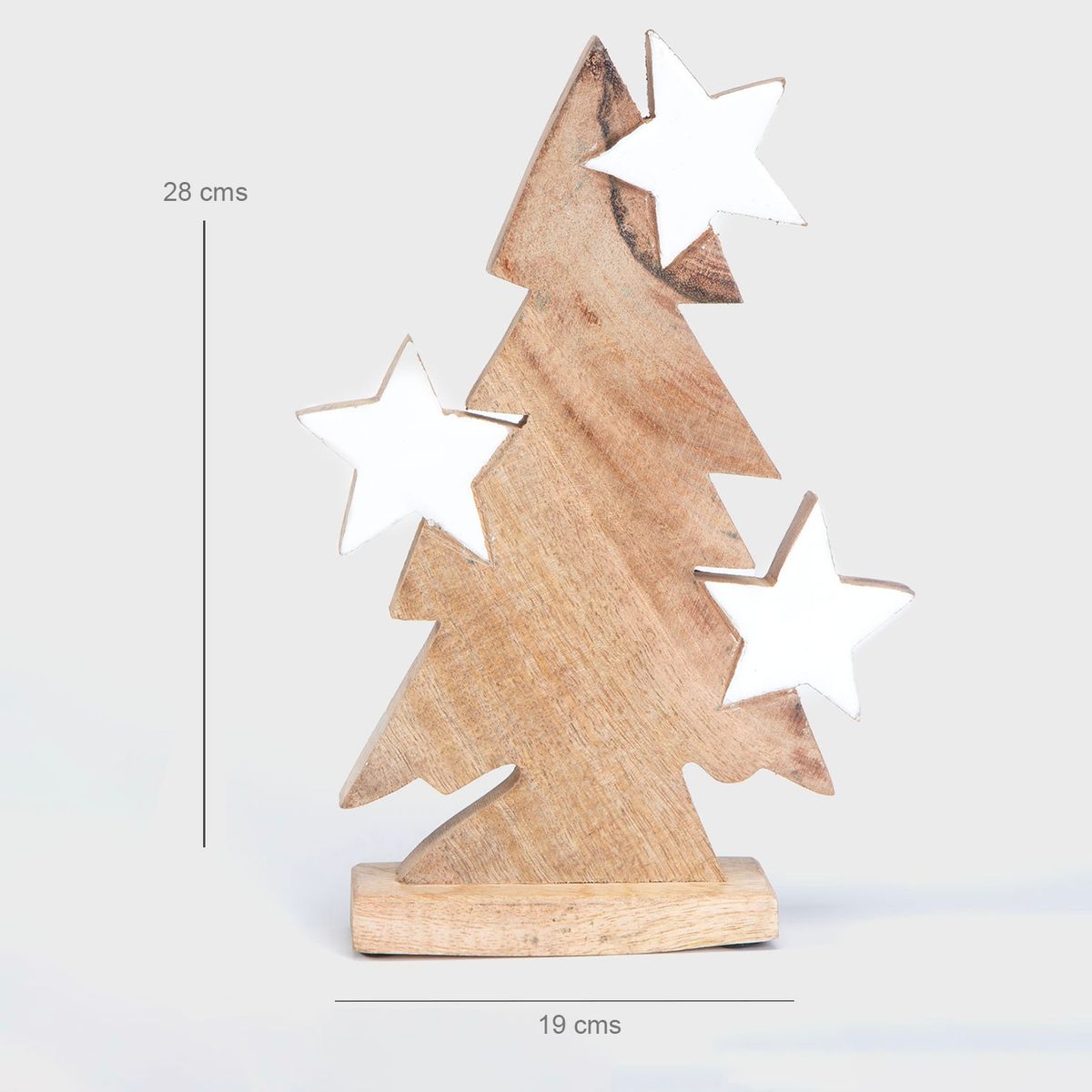 MICA - Árbol de Madera Estrellas 15Cm