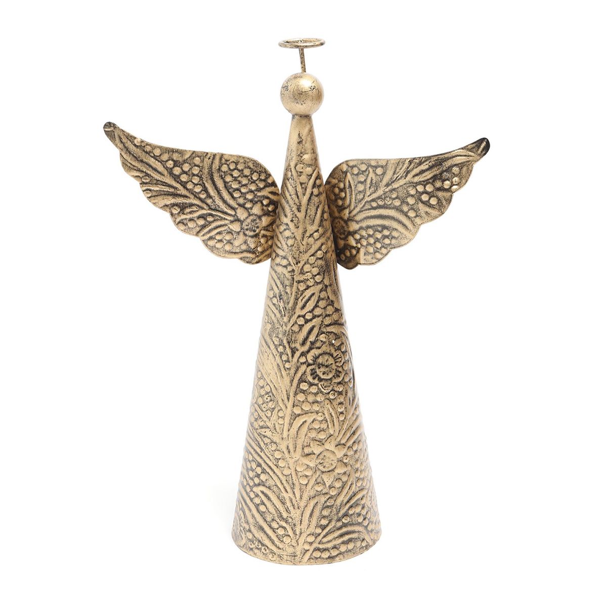 MICA - Adorno Navideño Ángel Gold Tallado 46Cm