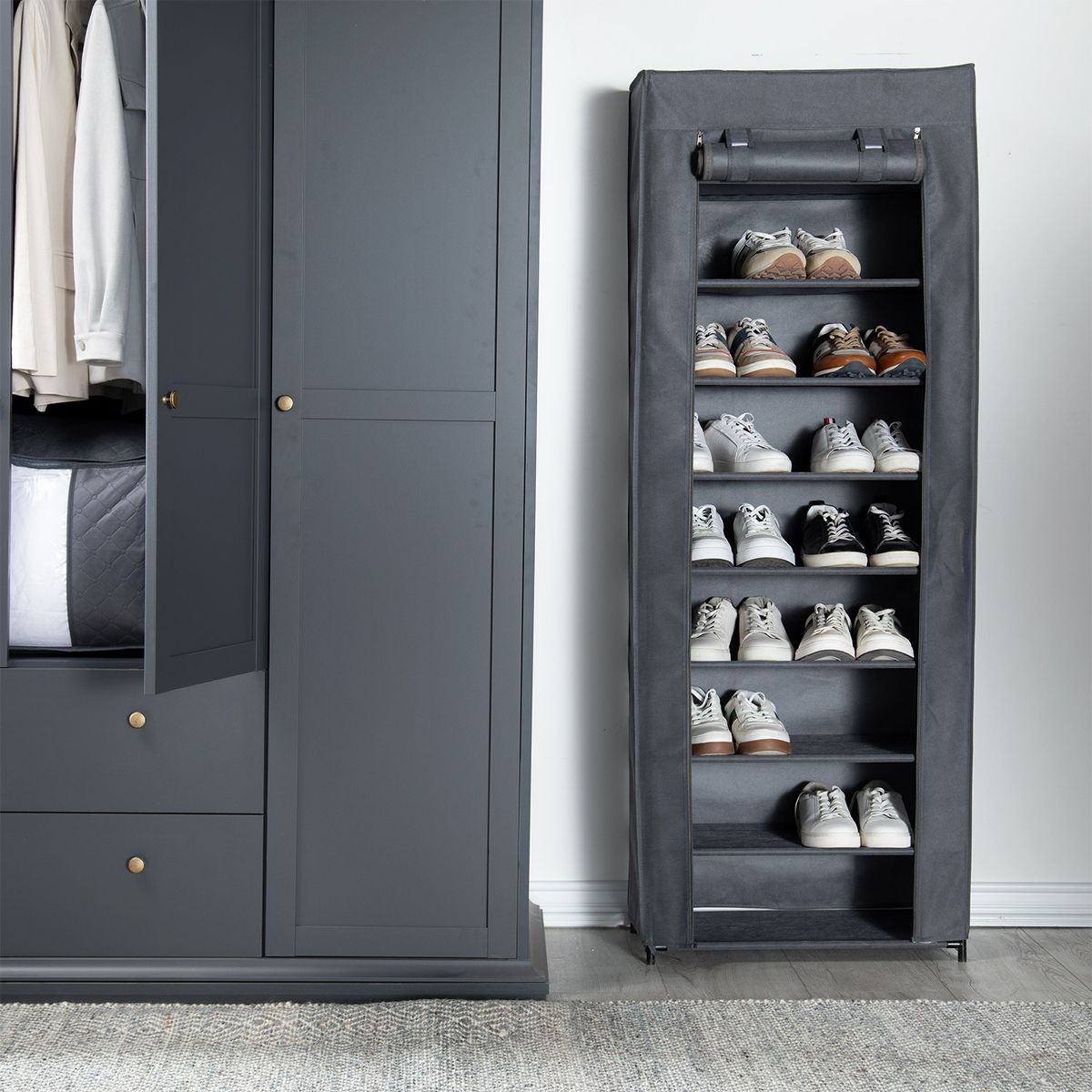 MICA - Clóset Organizador Para Calzado Con 9 Compartimentos