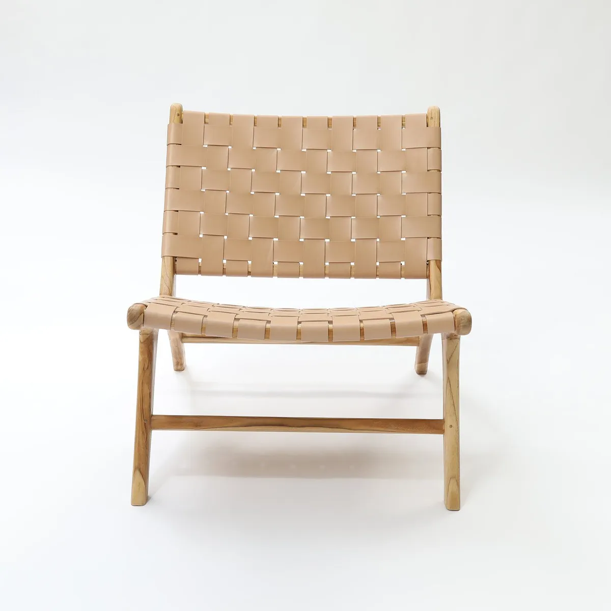 BASEMENT HOME - Butaca New Mindi Trenzada de Cuero 1 Cuerpo