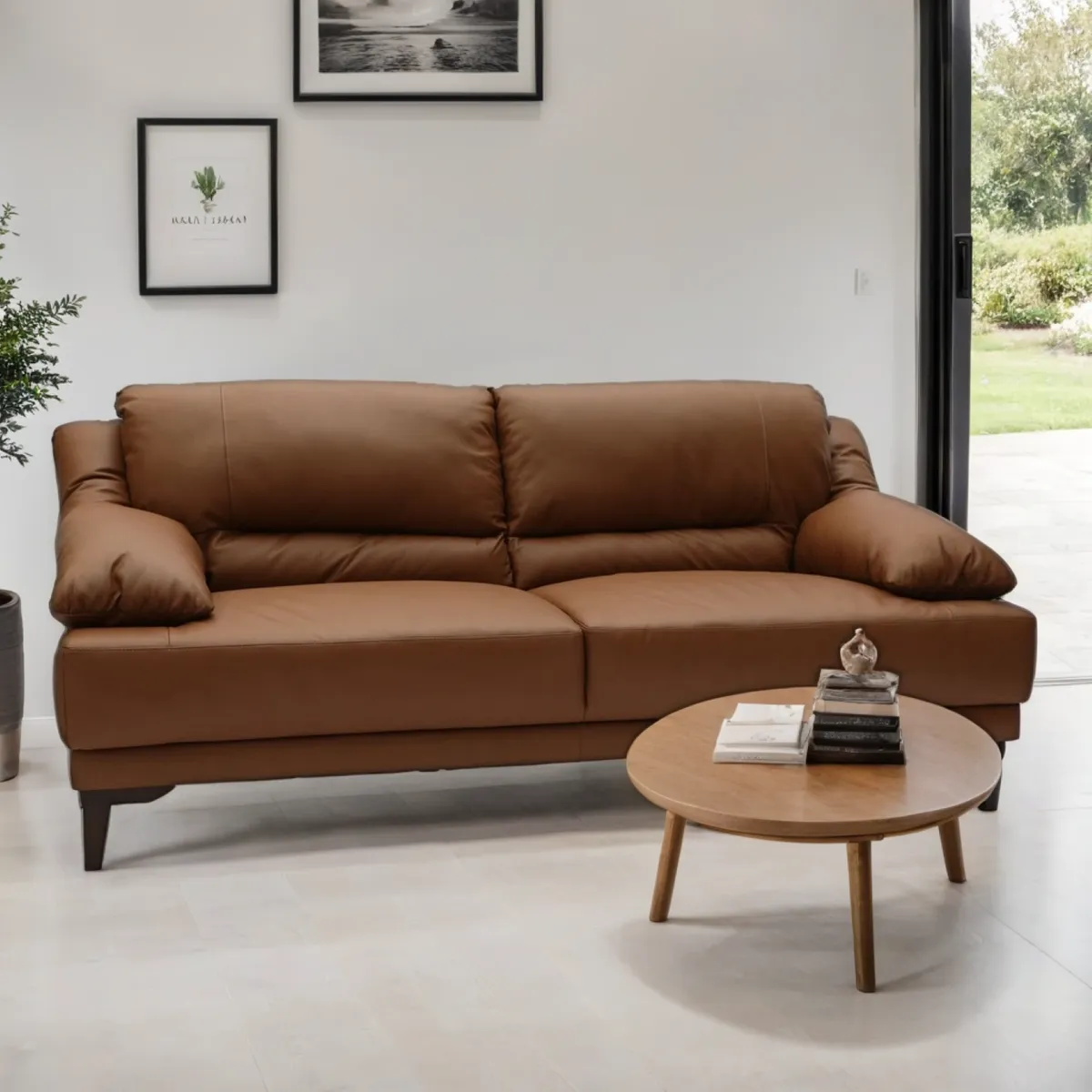 BASEMENT HOME - Sofá Kendrick 3 Cuerpos Cuero