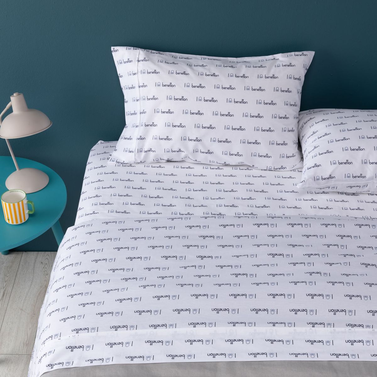 BENETTON - Juego de Sábanas 100% Algodón Benetton