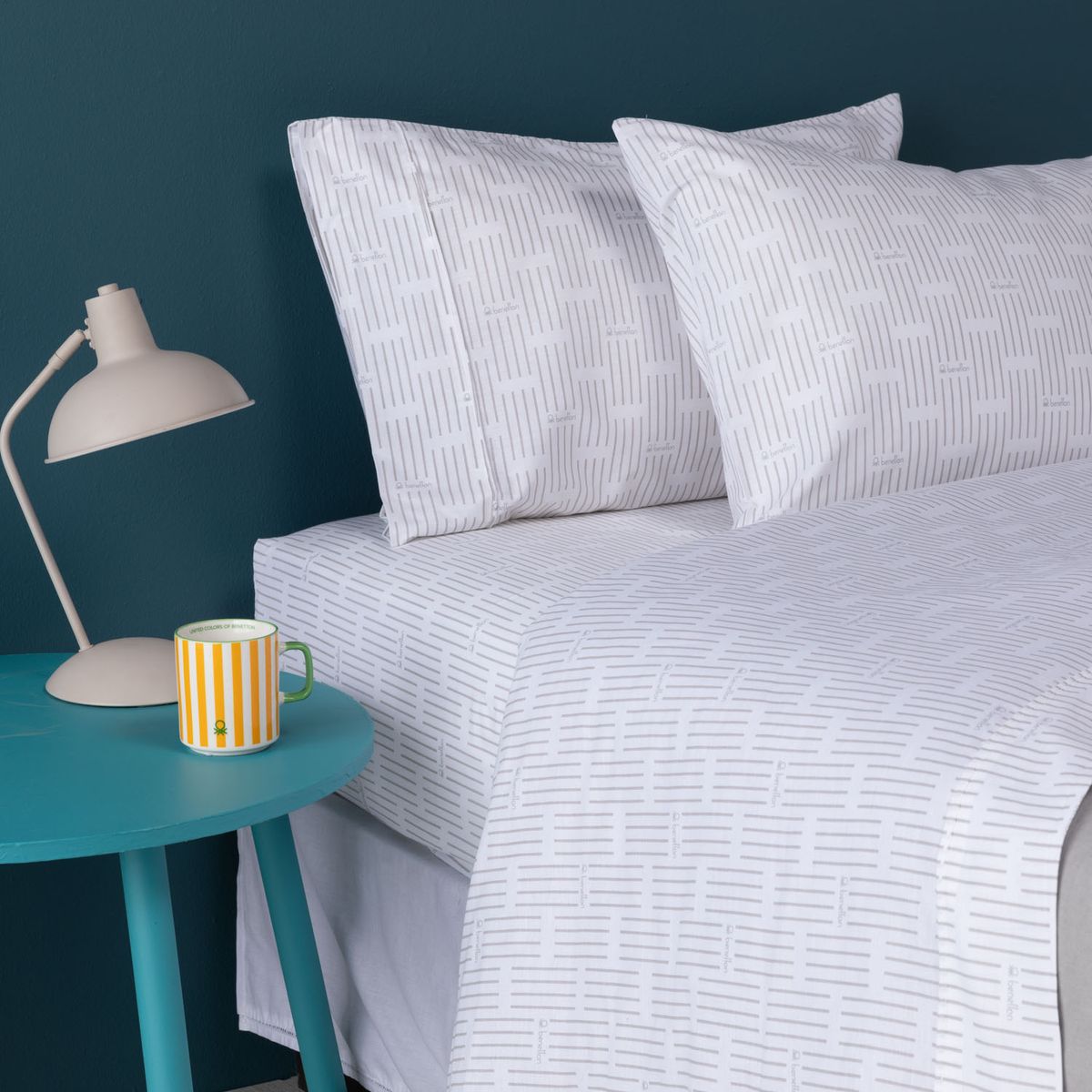 BENETTON - Juego de Sábanas 100% Algodón Benetton