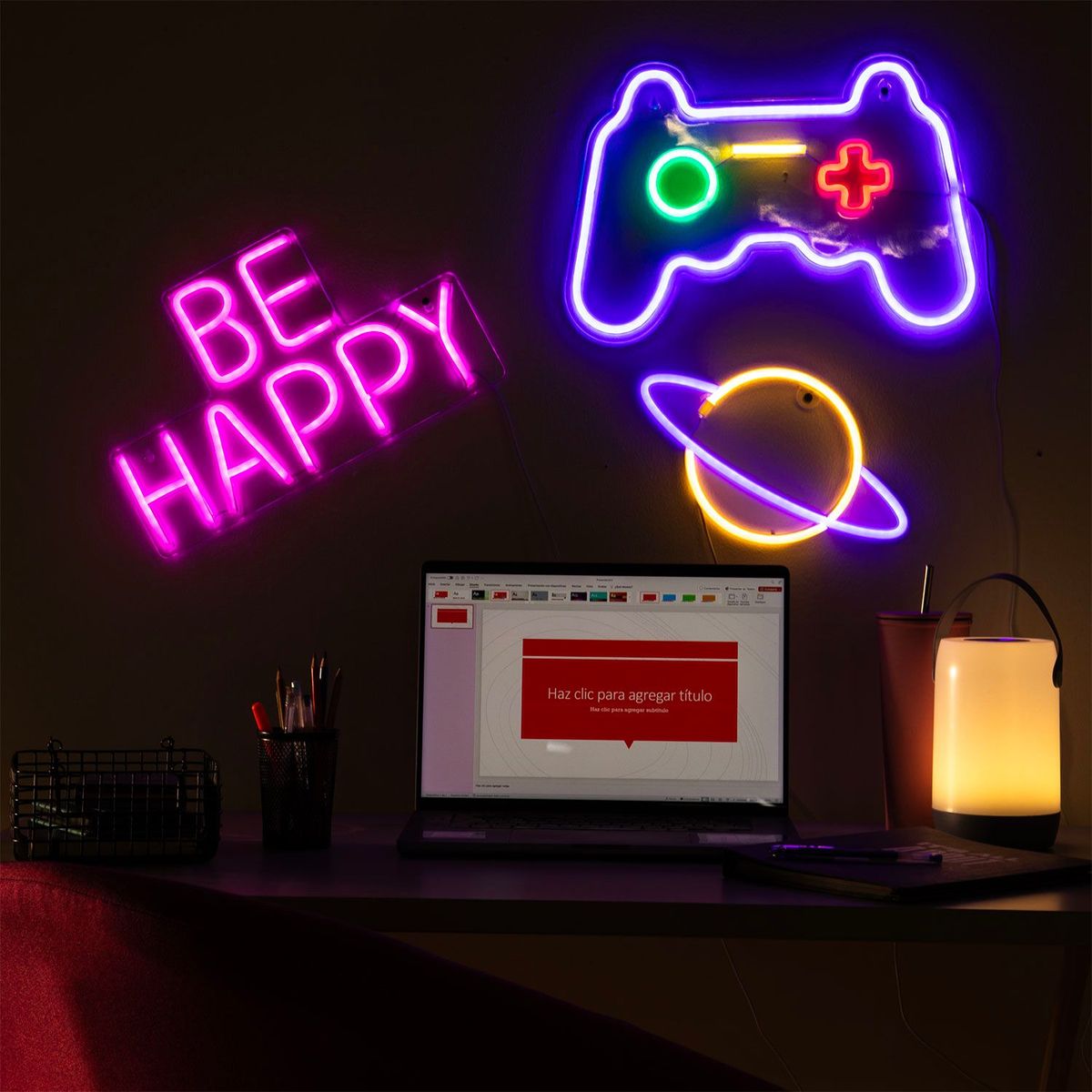 MICA - Lampara Noche Touch Colores 19cm