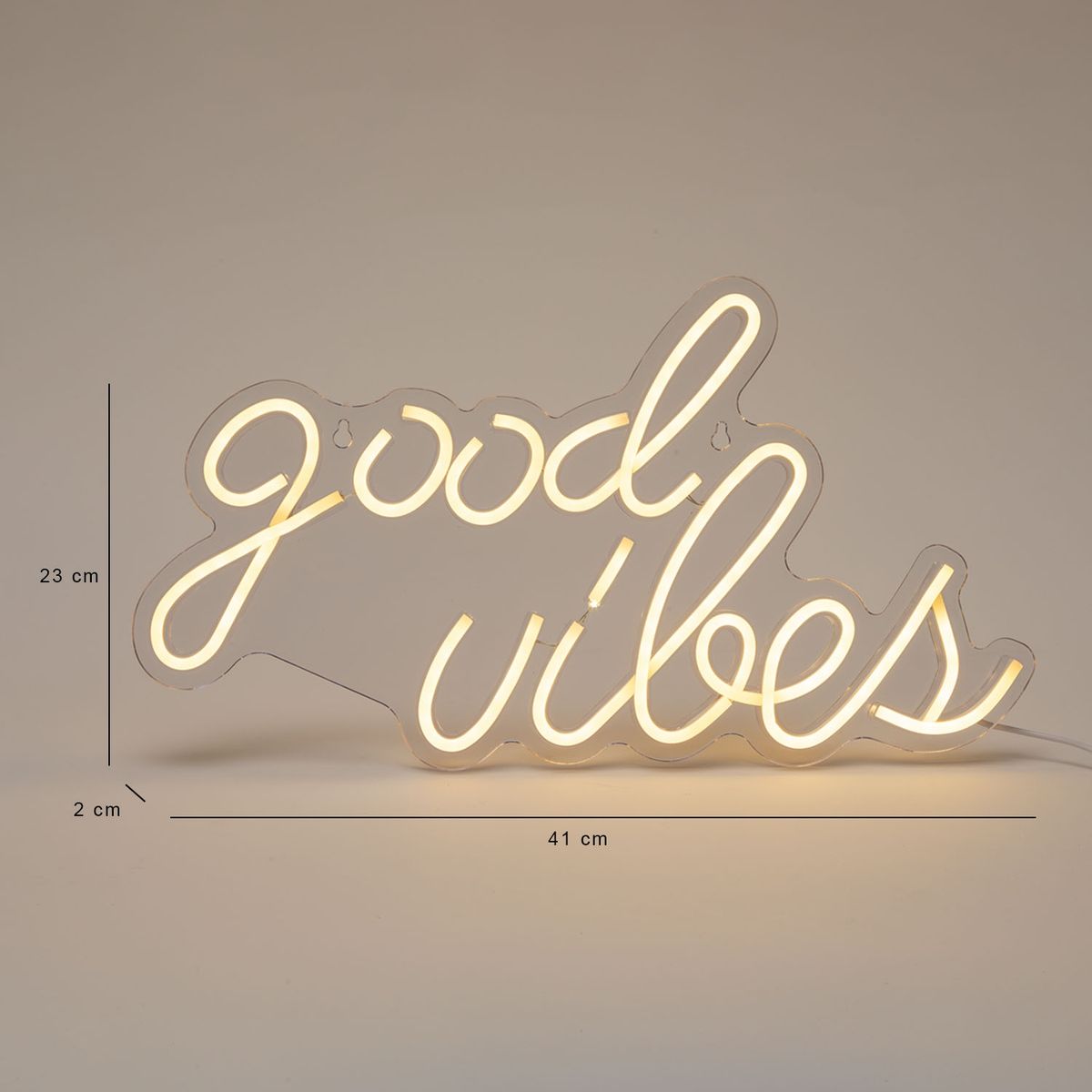 MICA - Letrero Neón Good Vibes 42 Cm