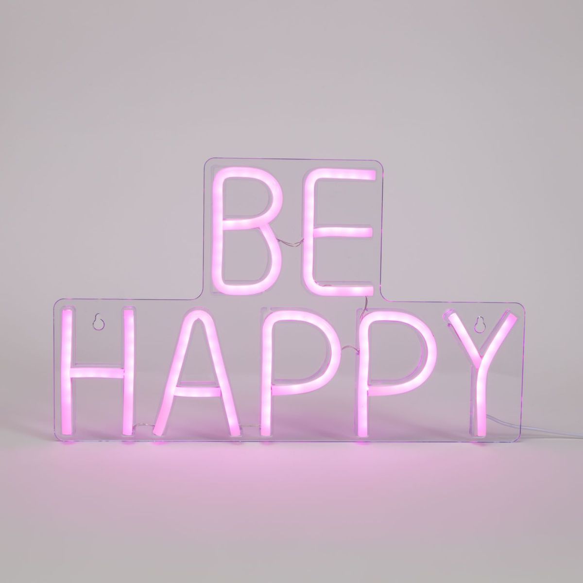 MICA - Letrero Neón Be Happy 39Cm