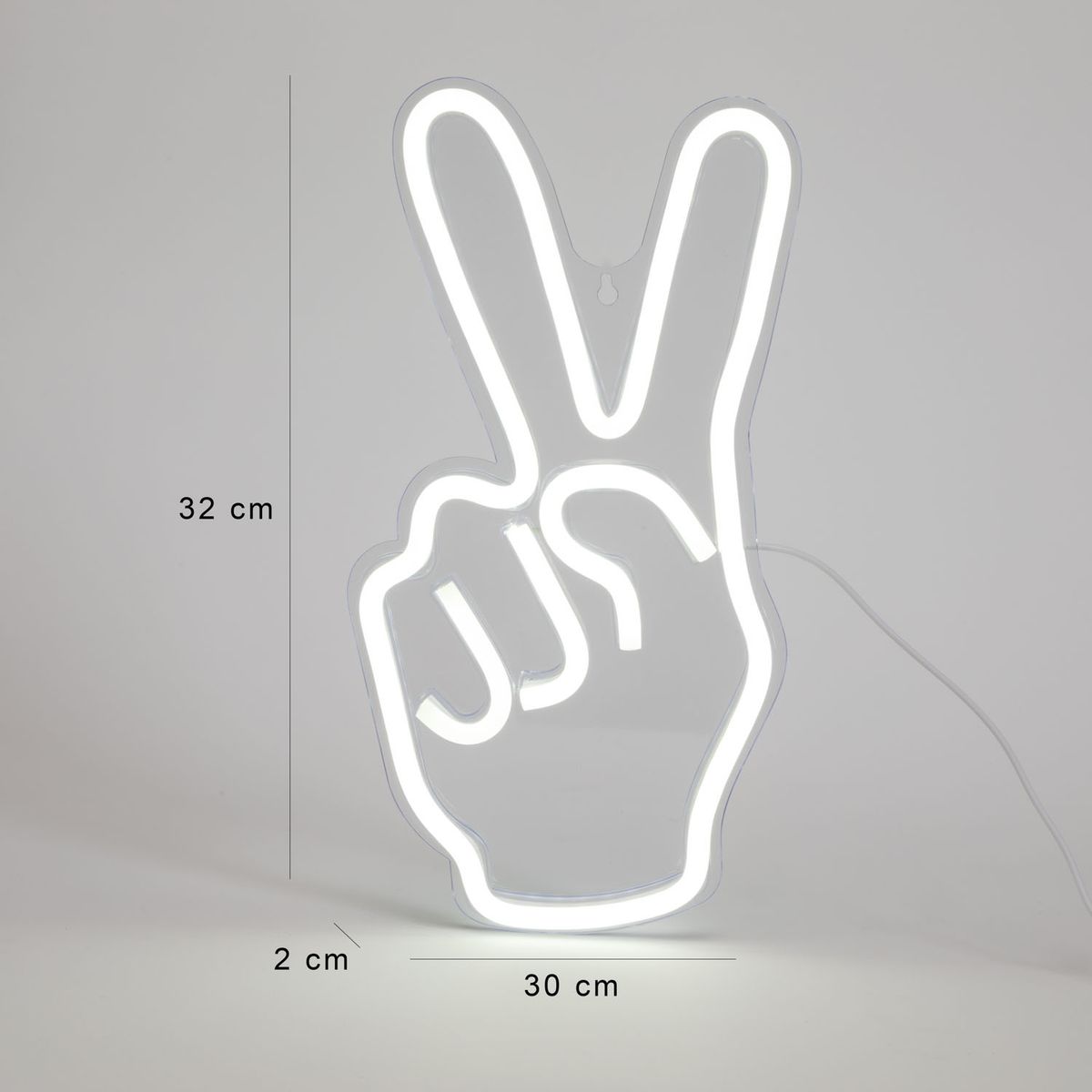 MICA - Letrero Neón Mano Ok 36Cm