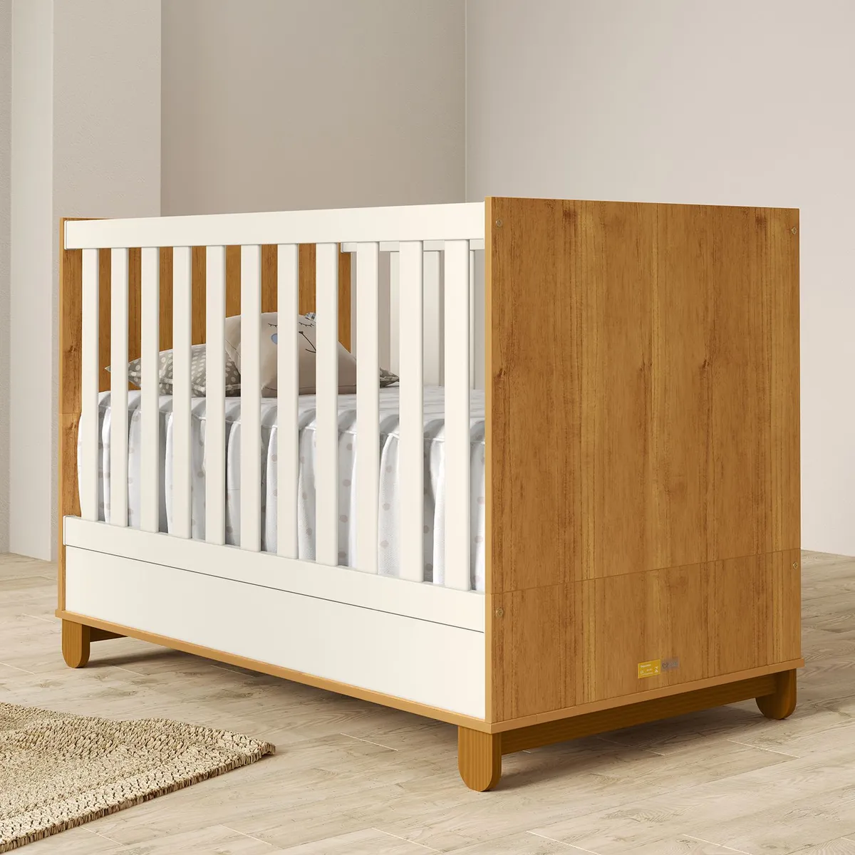 MICA KIDS - Cuna Zupy Blanco/Wood