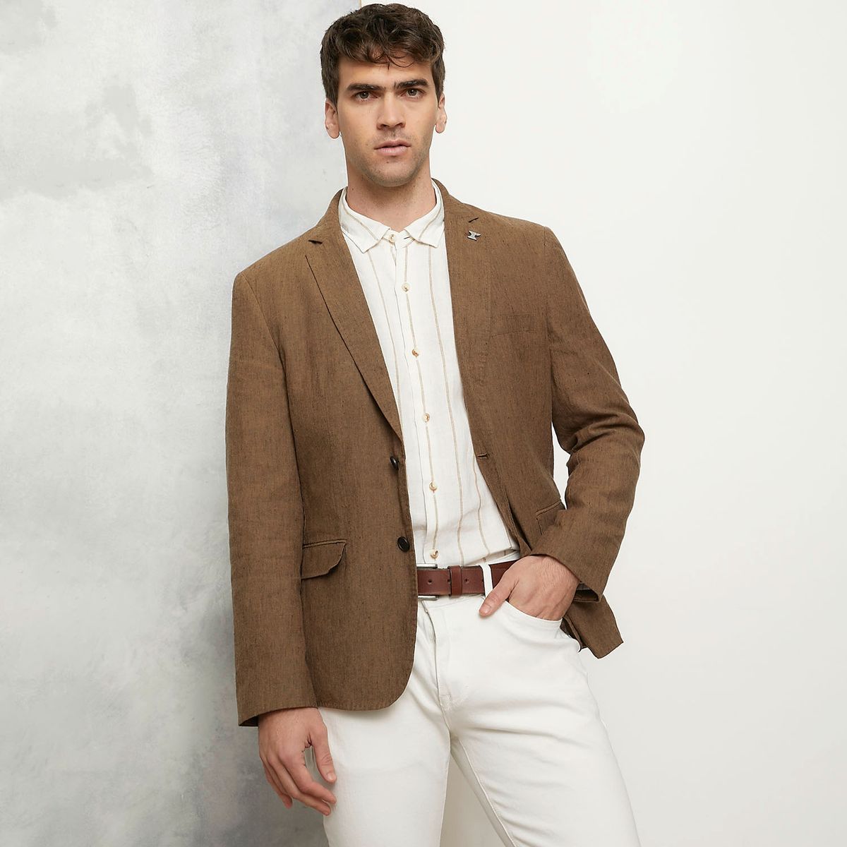 WOLF&HANK - Blazer 100% Lino Hombre Wolf&Hank