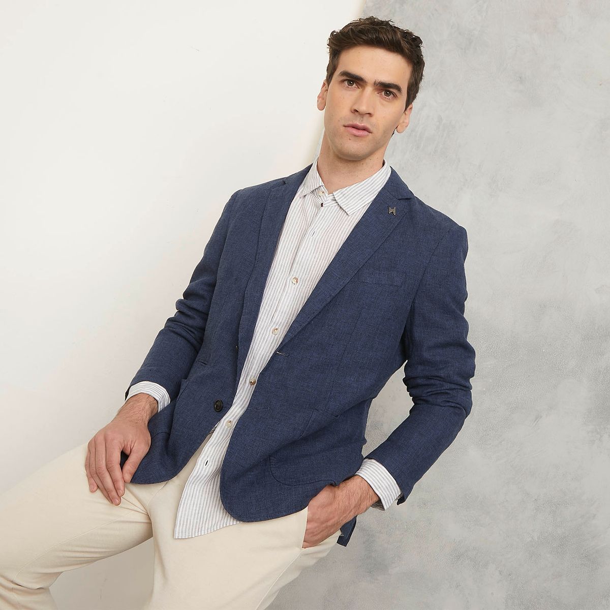 WOLF&HANK - Blazer 100% Lino Hombre Wolf&Hank