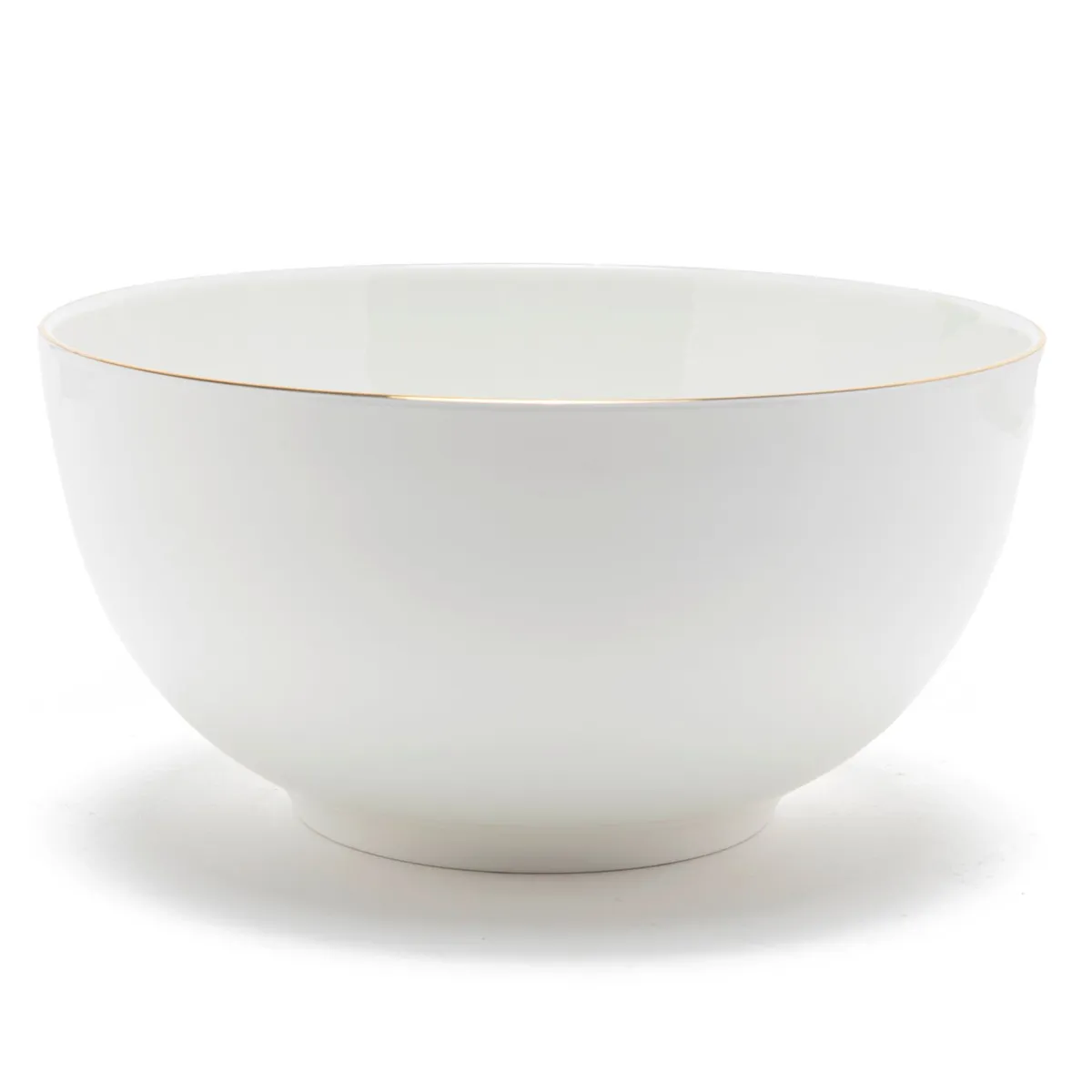 FLORENCIA - Ensaladera Redonda Porcelana 21 cm Borde Dorado
