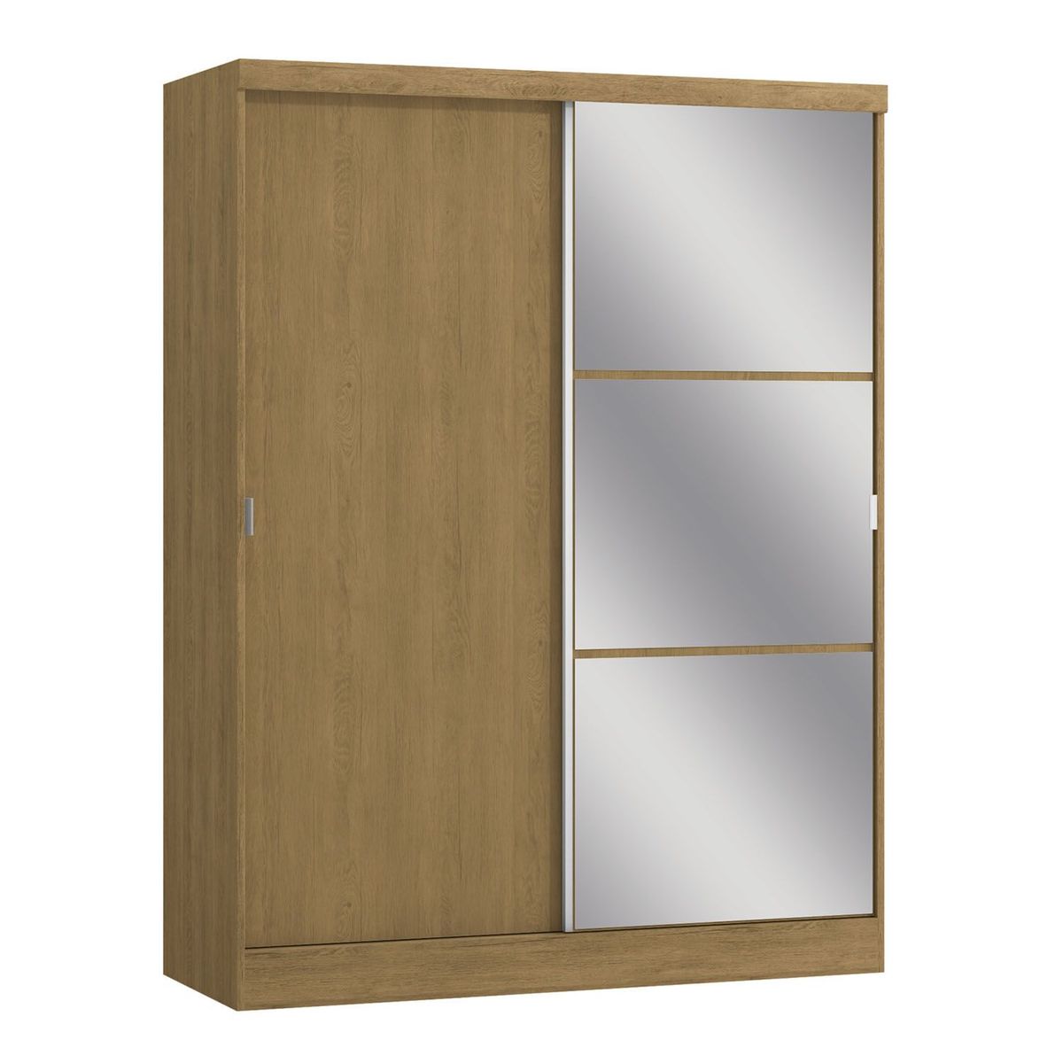 MICA - Ropero Acai 2 Puertas Corredizas 2 Cajones con Espejo