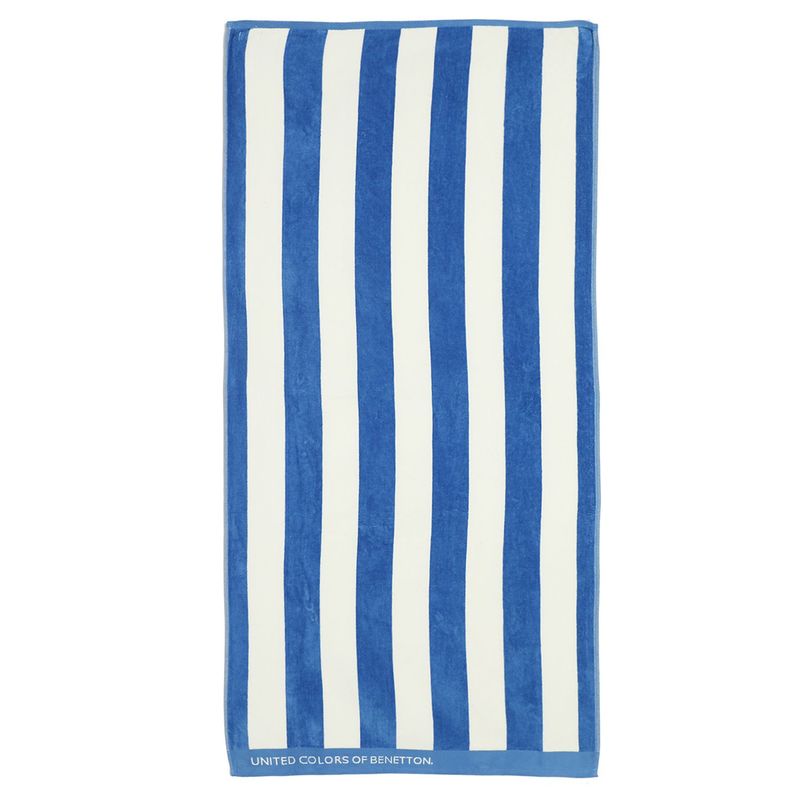 BENETTON - Toalla de Playa Stripes Infantil 100% Algodón 71x148cm Benetton
