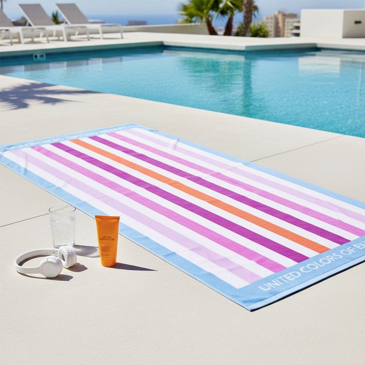 BENETTON - Toalla de Playa Infantil 100% Algodón 71x148cm Benetton