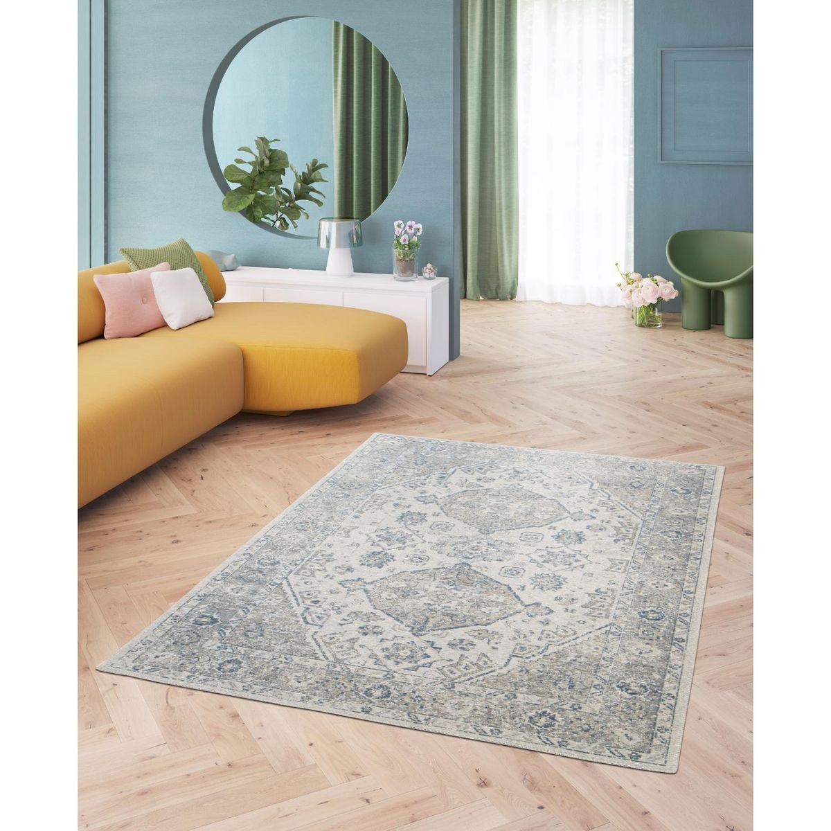 MICA - Alfombra Diseño Persa Chloe Gris