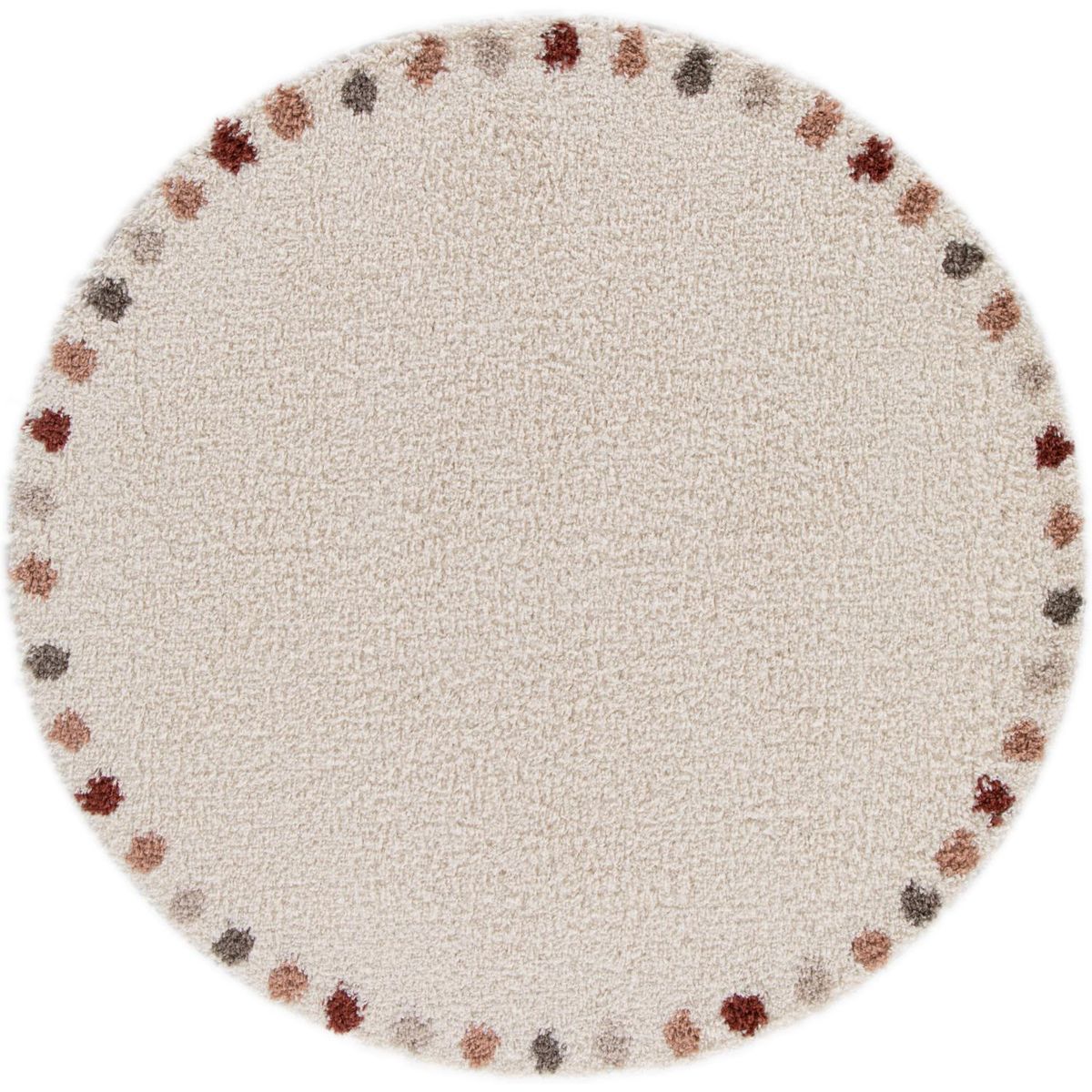 MICA - Alfombra Gipsy Redonda Beige Multicolor 160cm