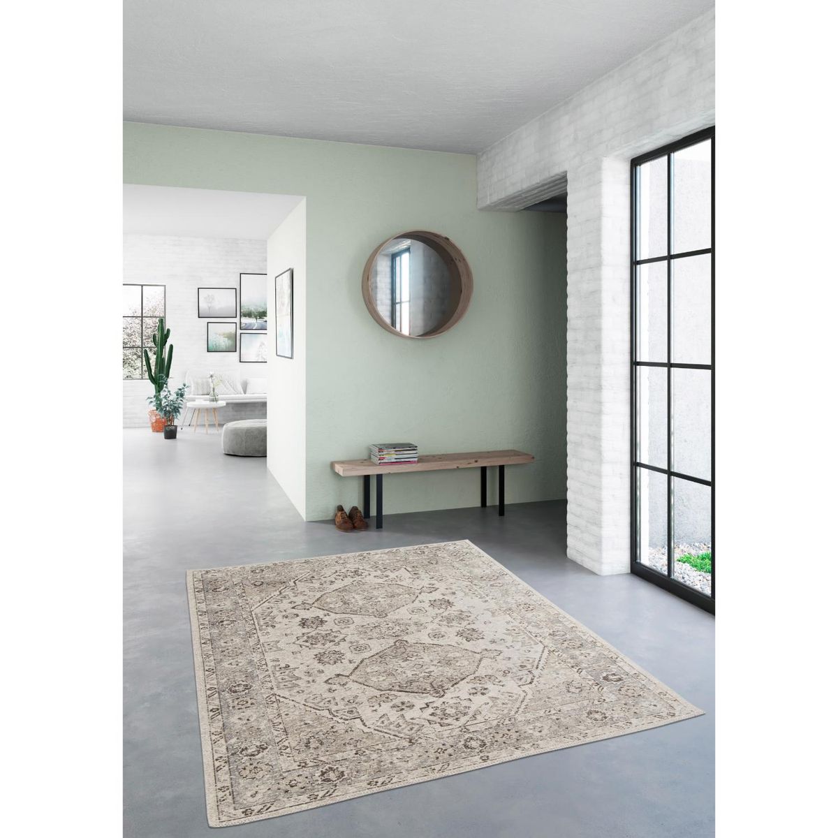 MICA - Alfombra Diseño Persa Chloe Gris