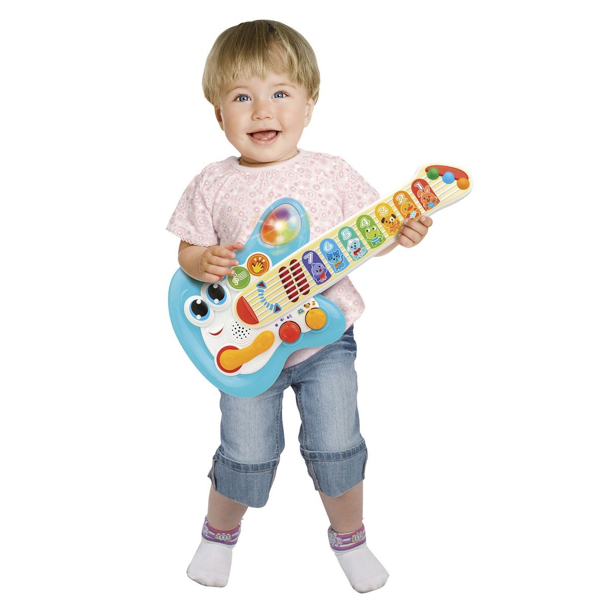 WINFUN - Guitarra Tactil Juguete Interactivo Luces Y Sonidos