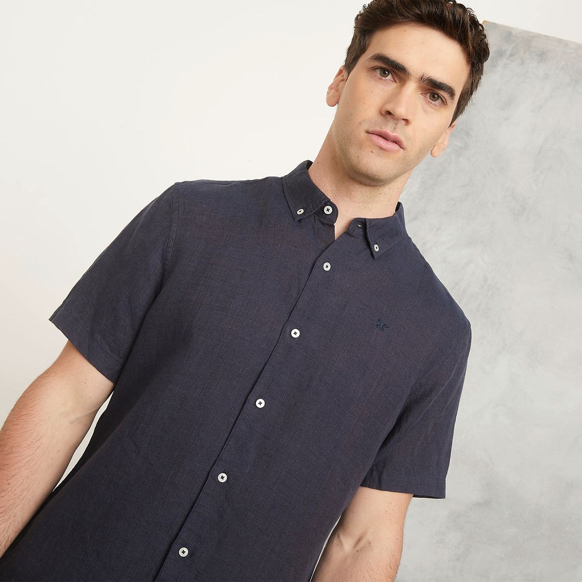 WOLF&HANK - Camisa Lino Manga Corta Hombre Wolf&hank