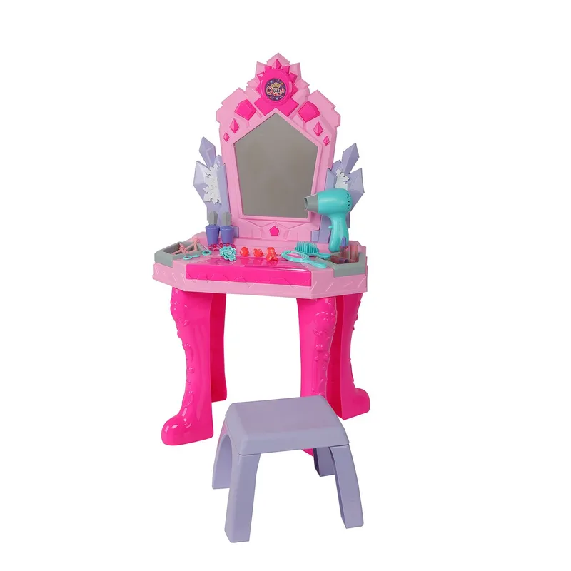 KIDS N PLAY - Set para Niñas Tocador y Espejo Mágico 32 Accesorios
