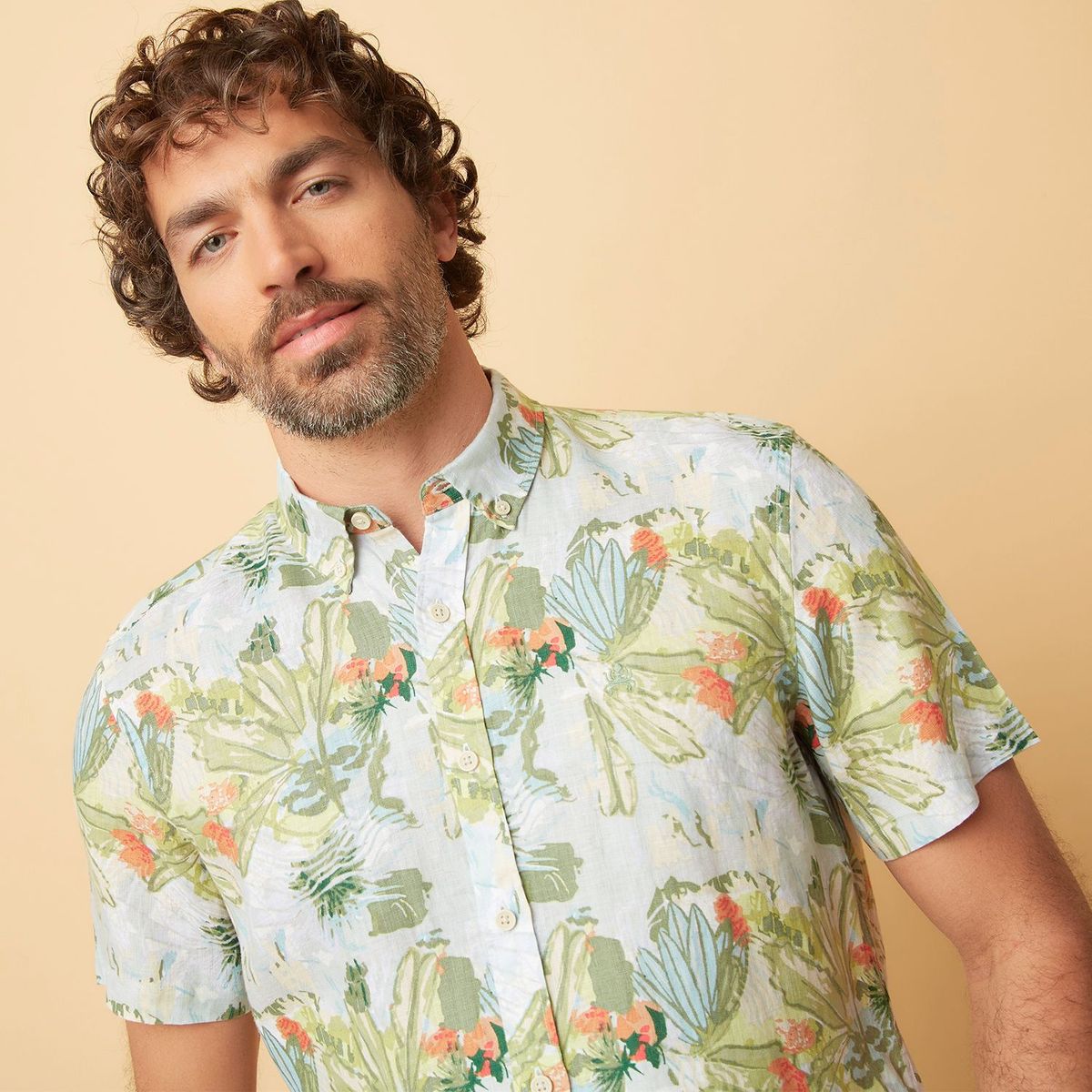 CASCAIS - Camisa Slim fit 100% lino Hombre Cascais