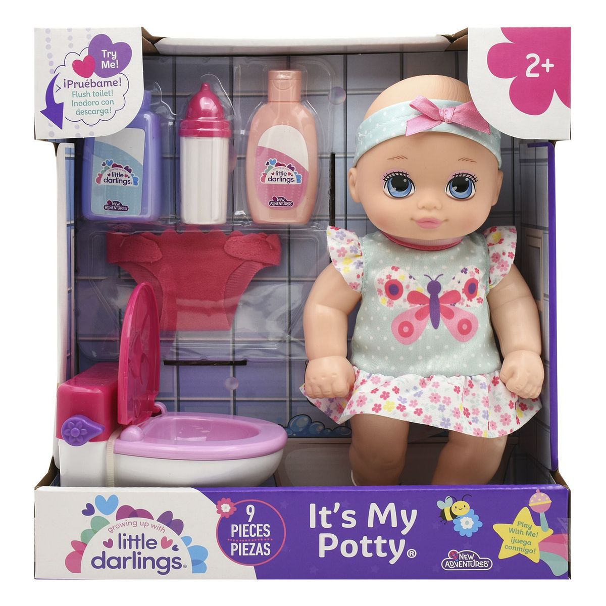 LITTLE DARLINGS - Muñeca Interactiva 10p Hora Del Baño