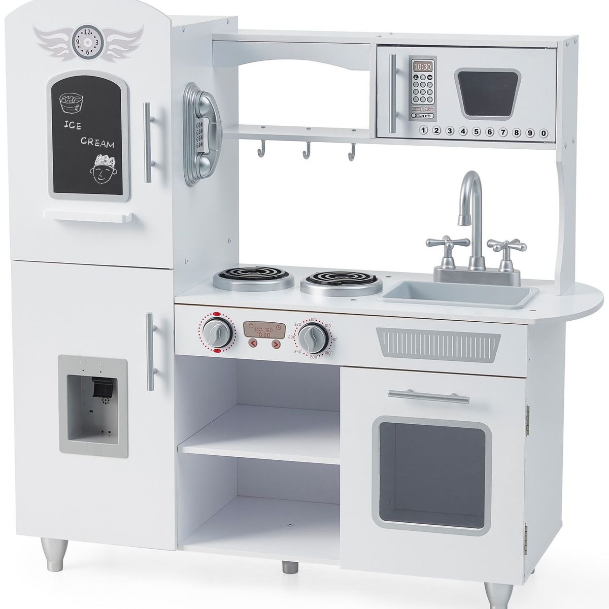 EDUFUN - Juguete Cocina Niños De Madera Blanca