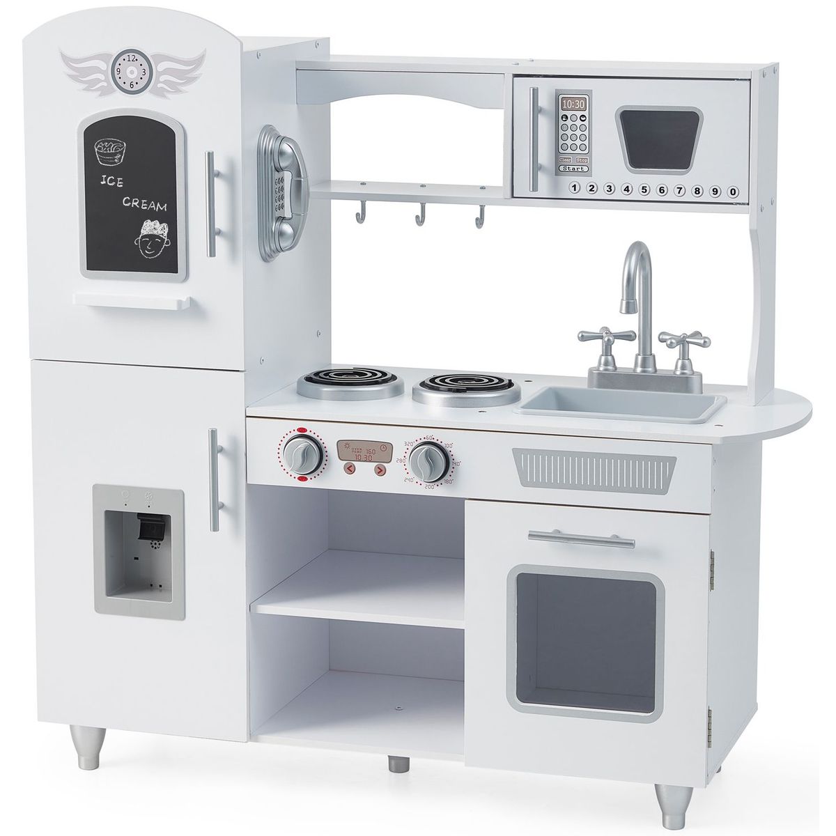 EDUFUN - Juguete Cocina Niños De Madera Blanca