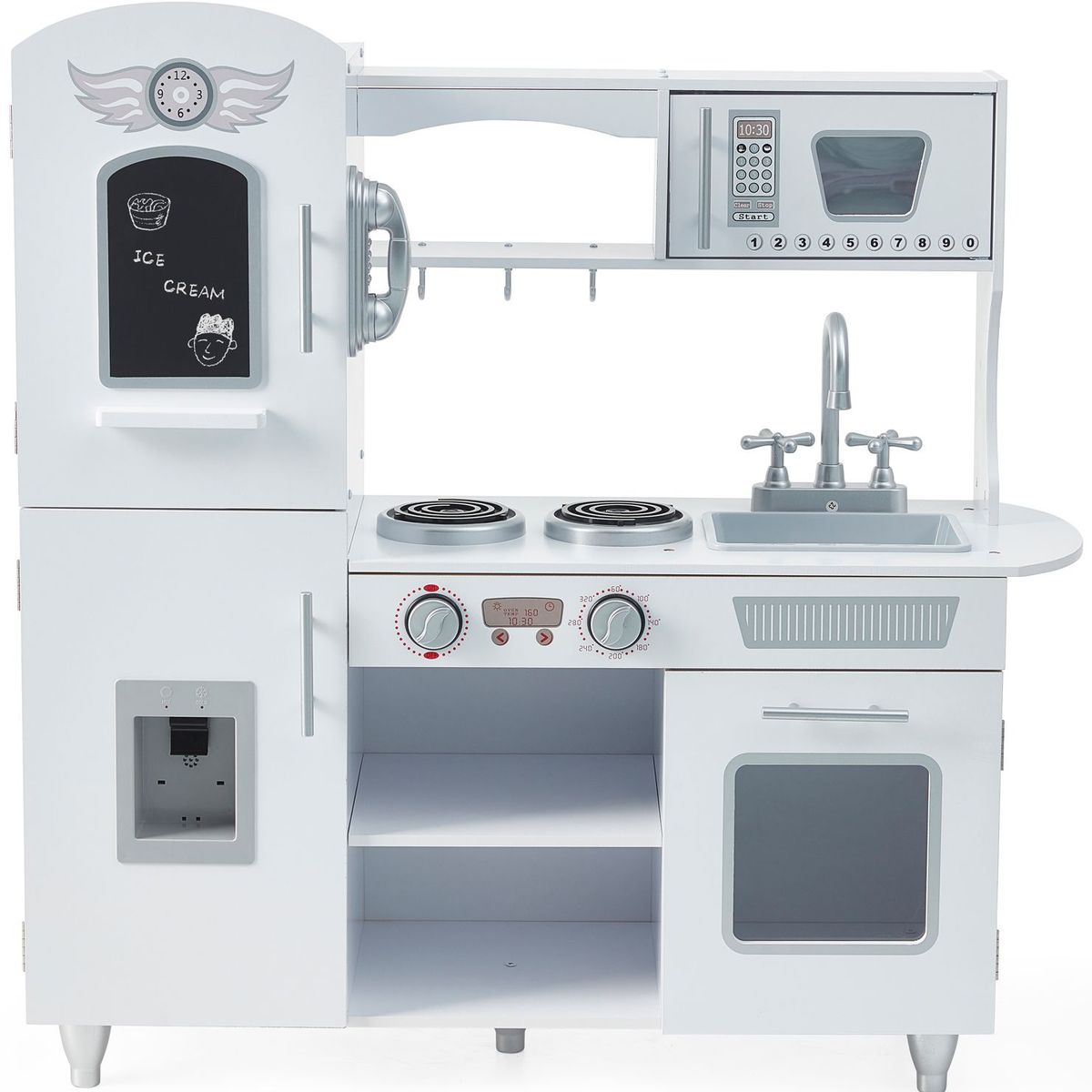 EDUFUN - Juguete Cocina Niños De Madera Blanca