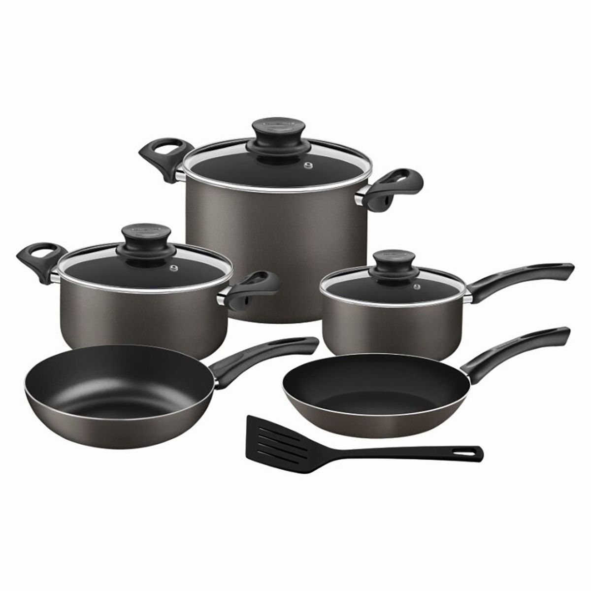 TRAMONTINA - Juego de Ollas 9 Piezas Antiadherente Gloria.