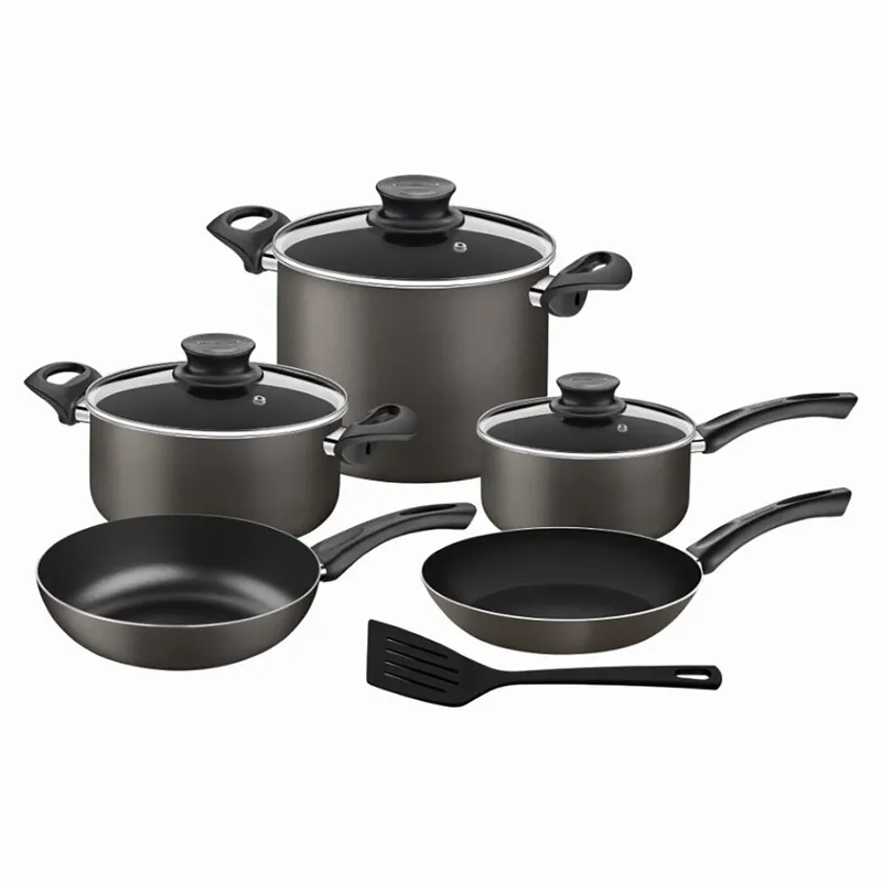 TRAMONTINA - Juego de Ollas 9 Piezas Antiadherente Gloria.