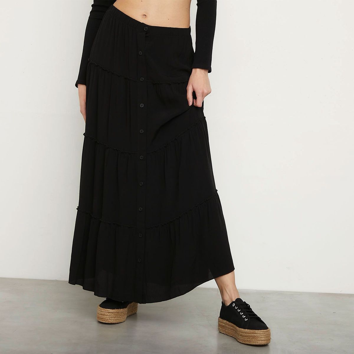 SYBILLA - Falda Larga Casual Mujer Sybilla