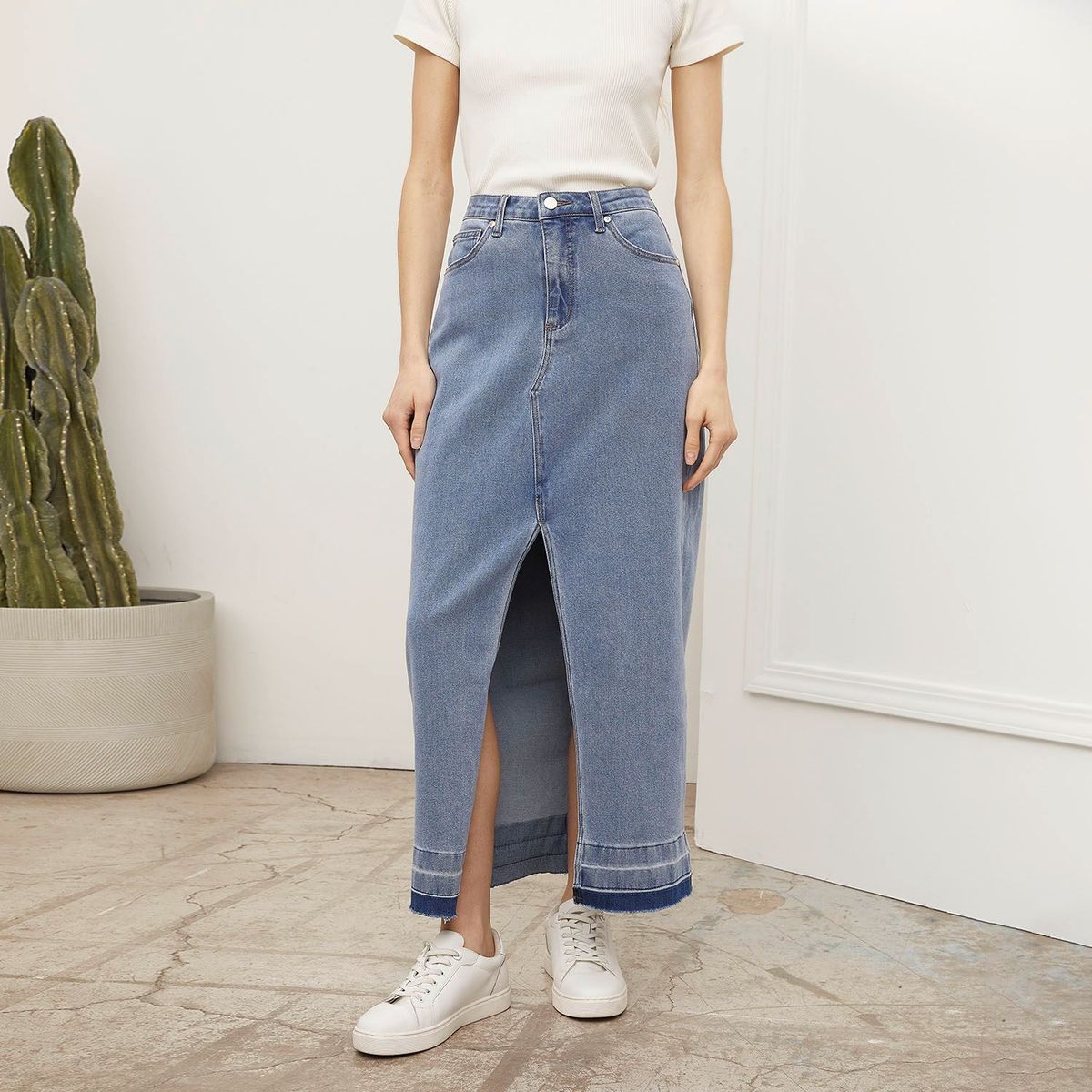 BASEMENT - Falda Larga Casual Mujer Basement