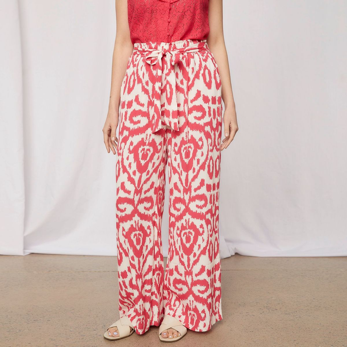 ELLE - Pantalón Palazzo Mujer Elle