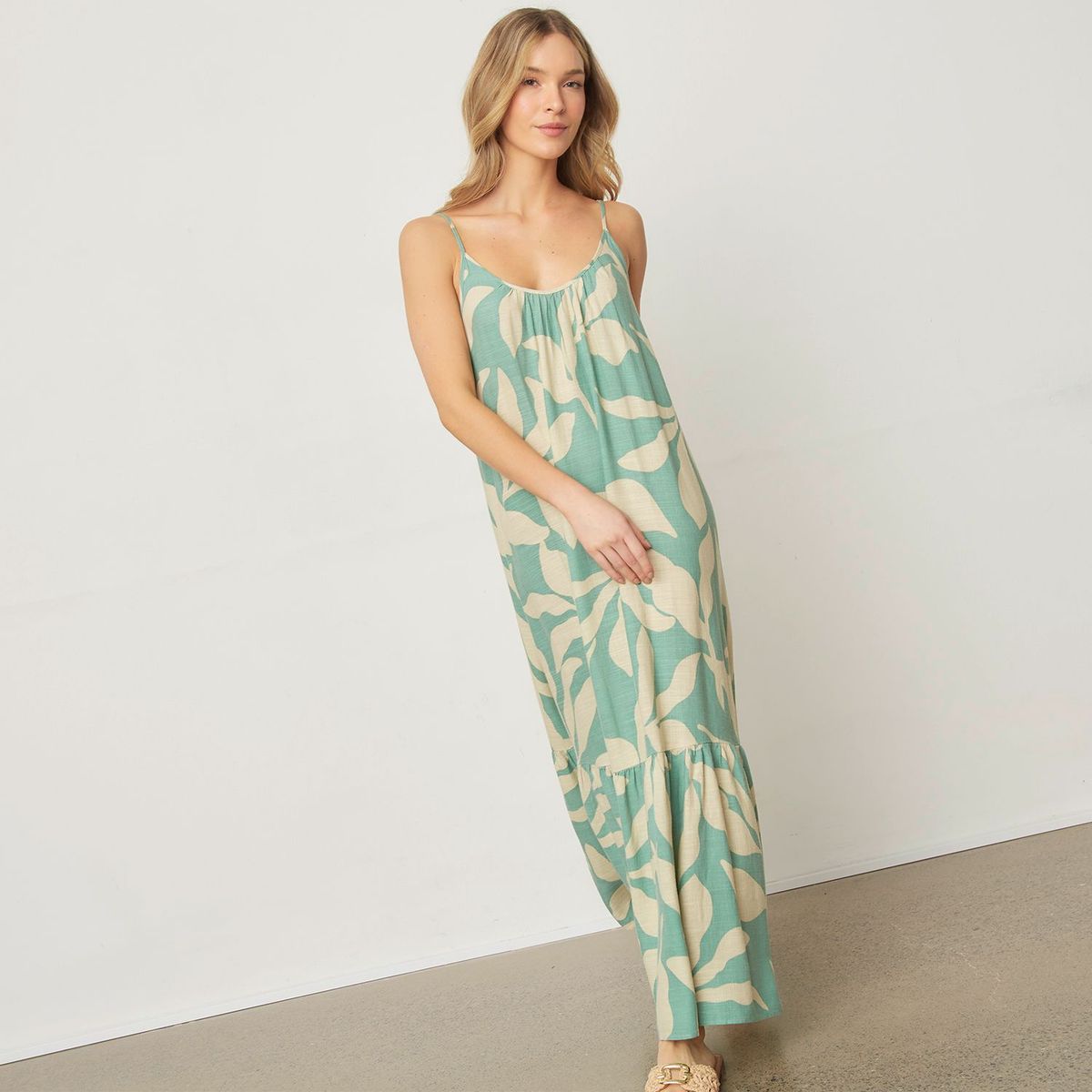 UNIVERSITY CLUB - Vestido Largo Casual Lino Mujer University Club