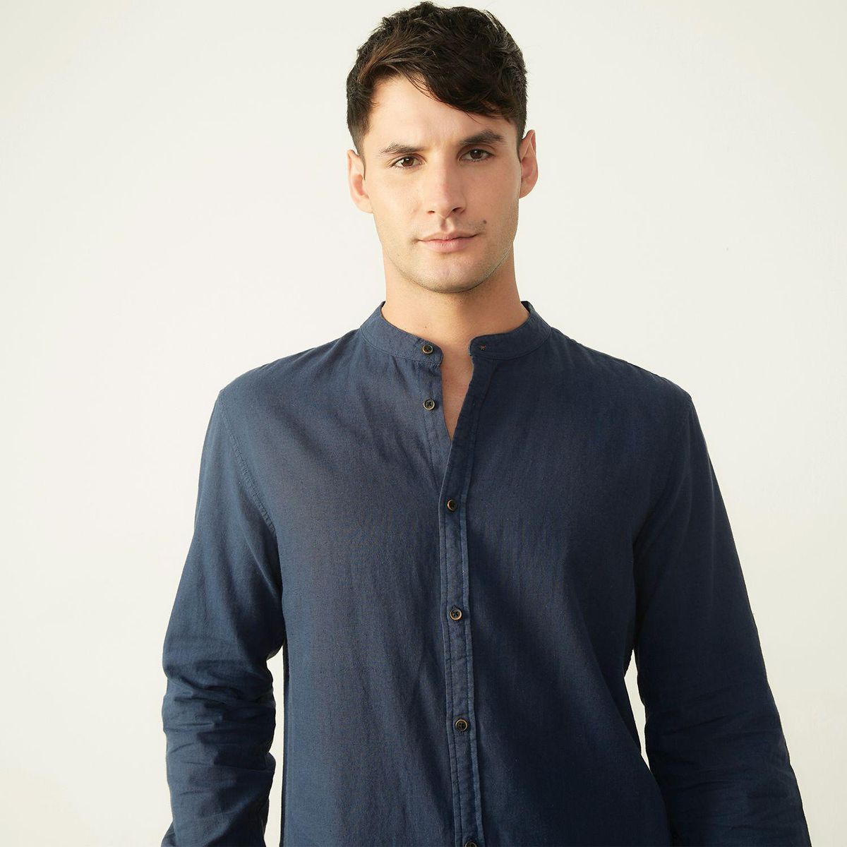 BASEMENT - Camisa Lino Hombre Basement