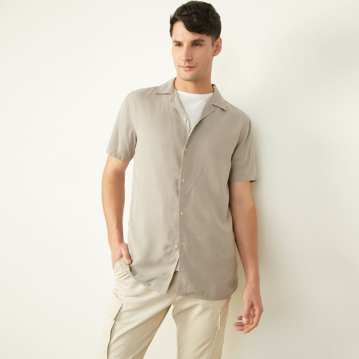 BASEMENT - Camisa Casual Hombre Basement