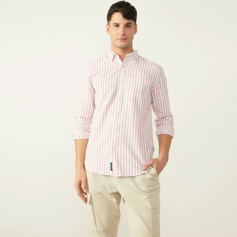 BASEMENT - Camisa Lino Hombre Basement
