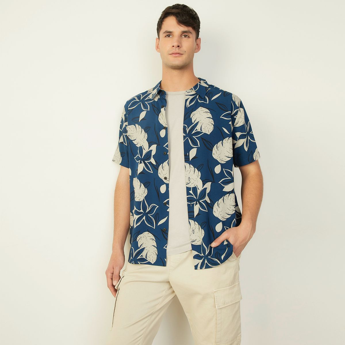 BASEMENT - Camisa Casual Hombre Basement