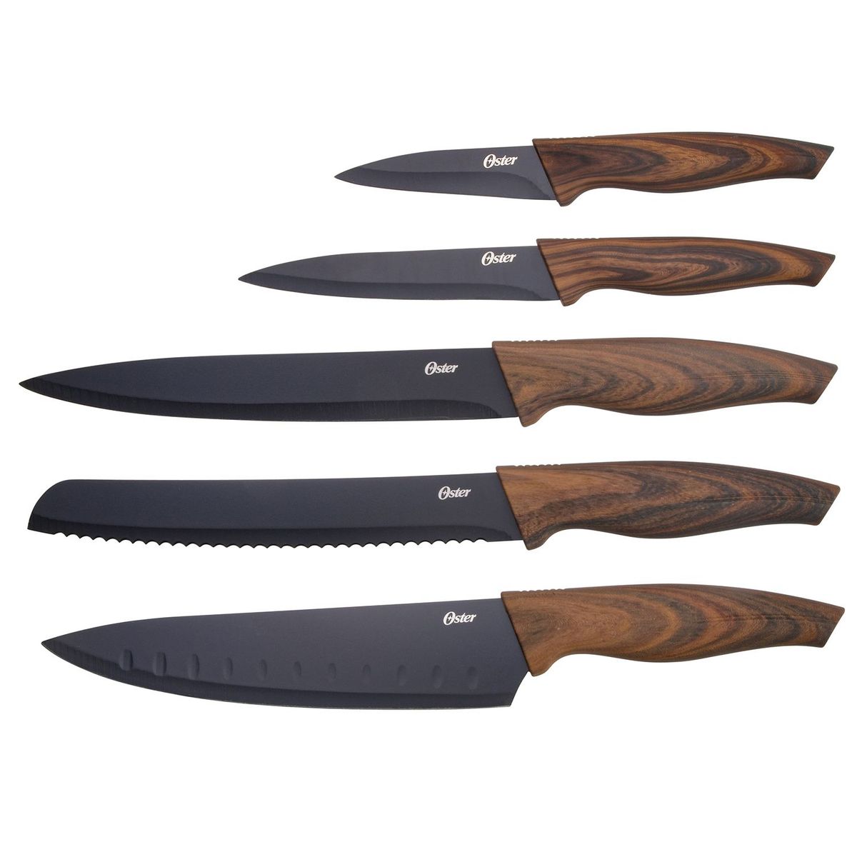 OSTER - Juego de Cuchillos 5 Piezas Madera Oster