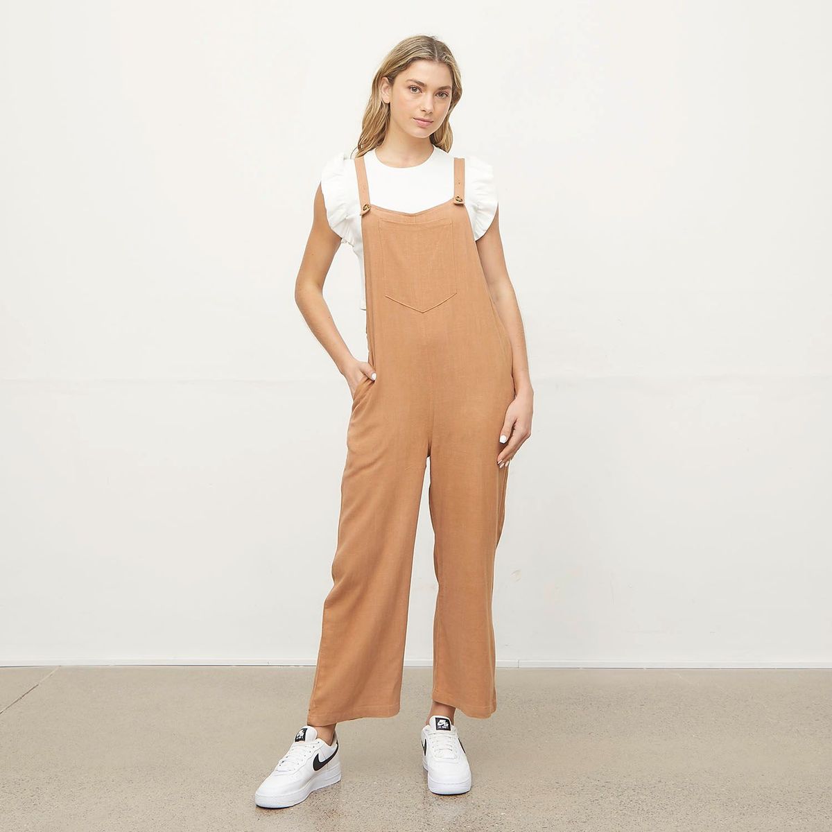 SYBILLA - Enterizo Casual Lino Mujer Sybilla