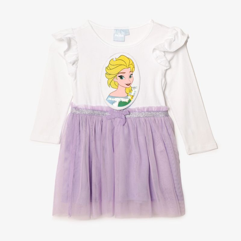 FROZEN - Vestido Niña Manga Larga Algodón Frozen