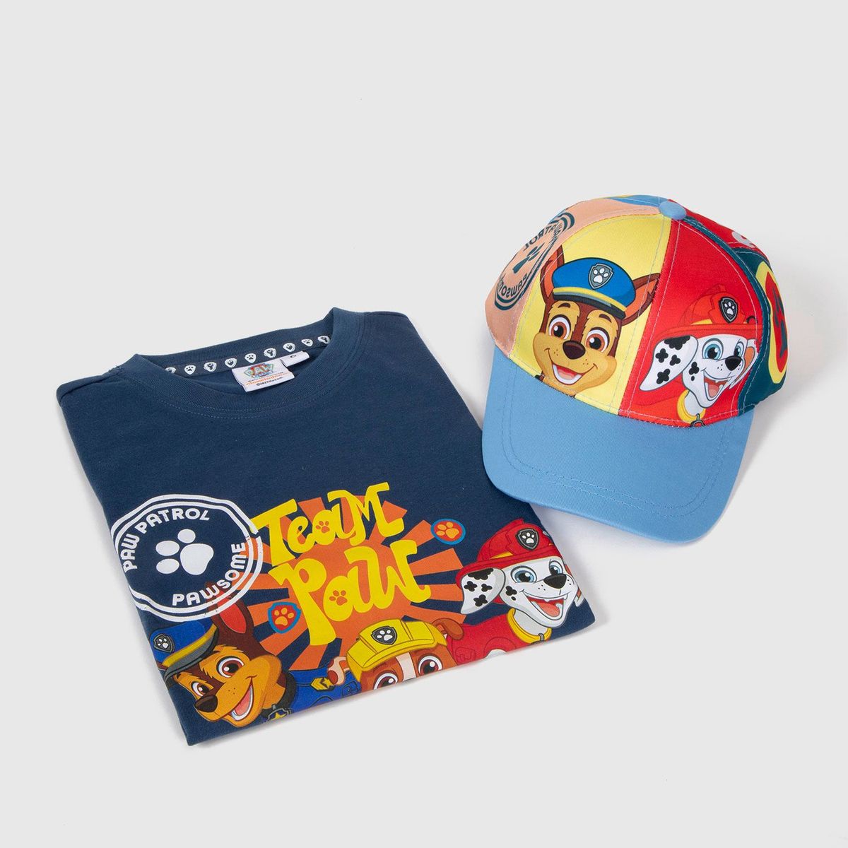PAW PATROL - Polo Niño Algodón Manga Corta + Gorro Paw Patrol