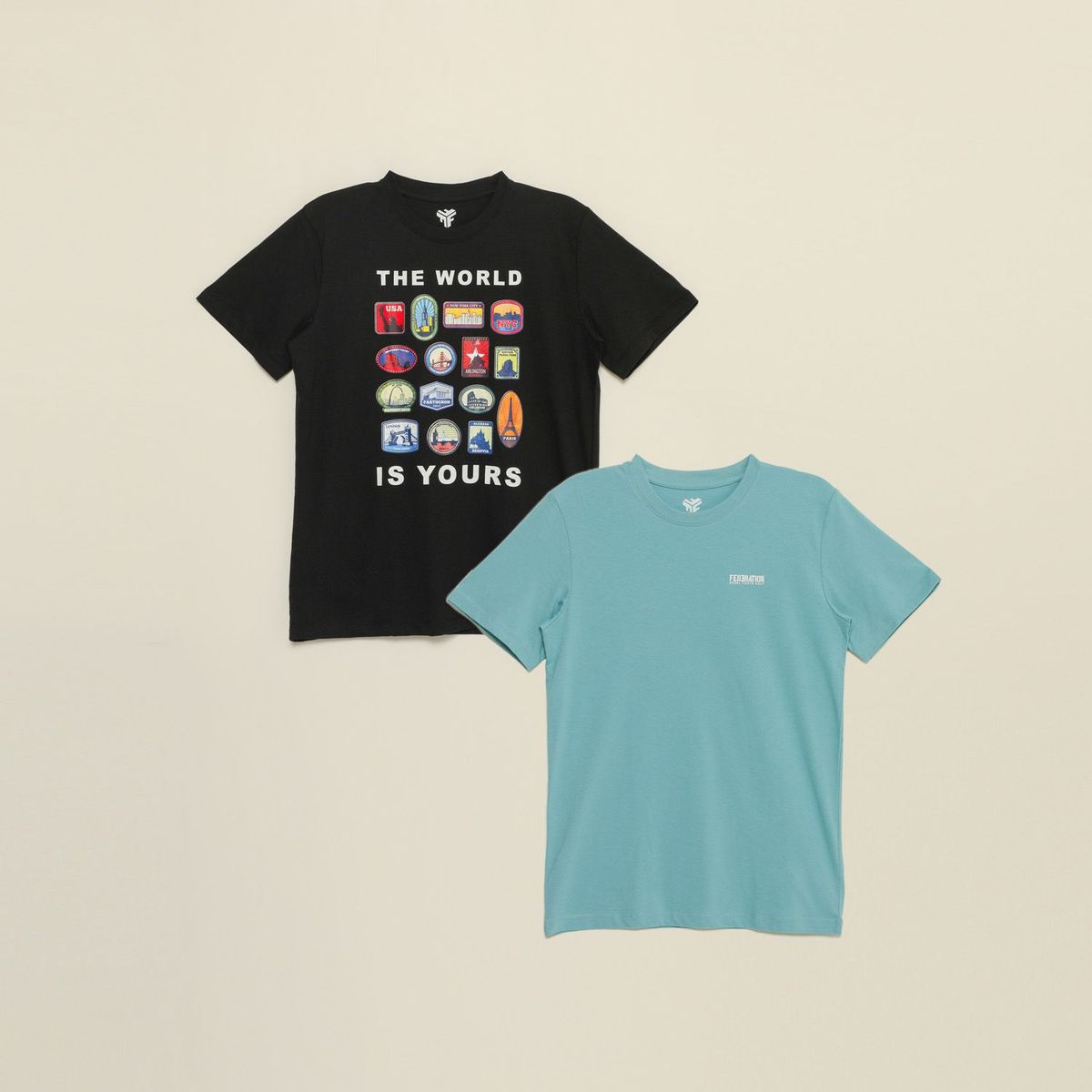 FEDERATION - Polo Niño Pack X2 Manga Corta Algodón Federation