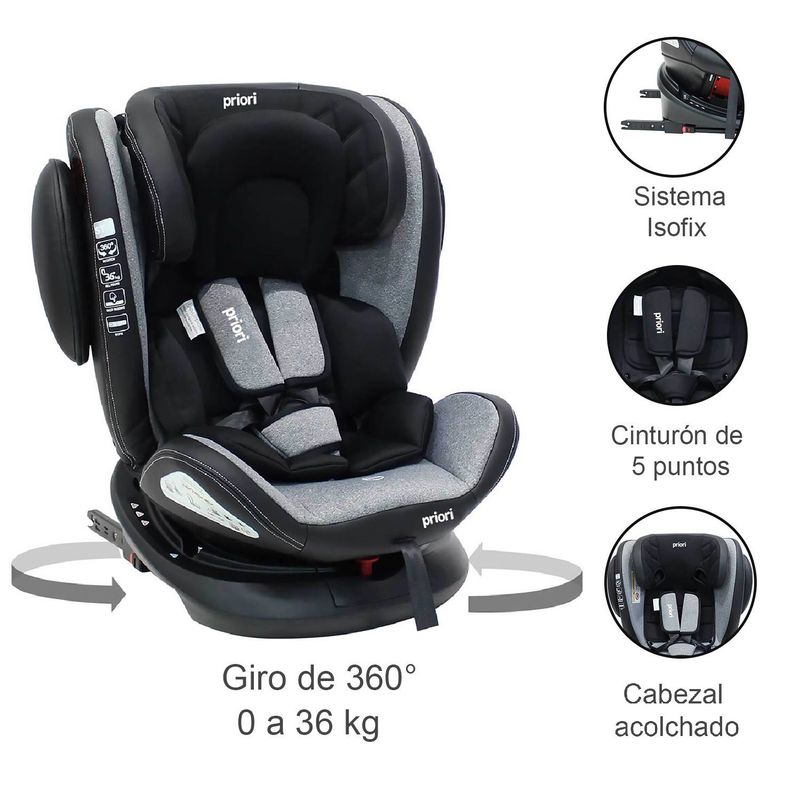 PRIORI - Silla de Auto Bebé Lara Gira 360° Priori