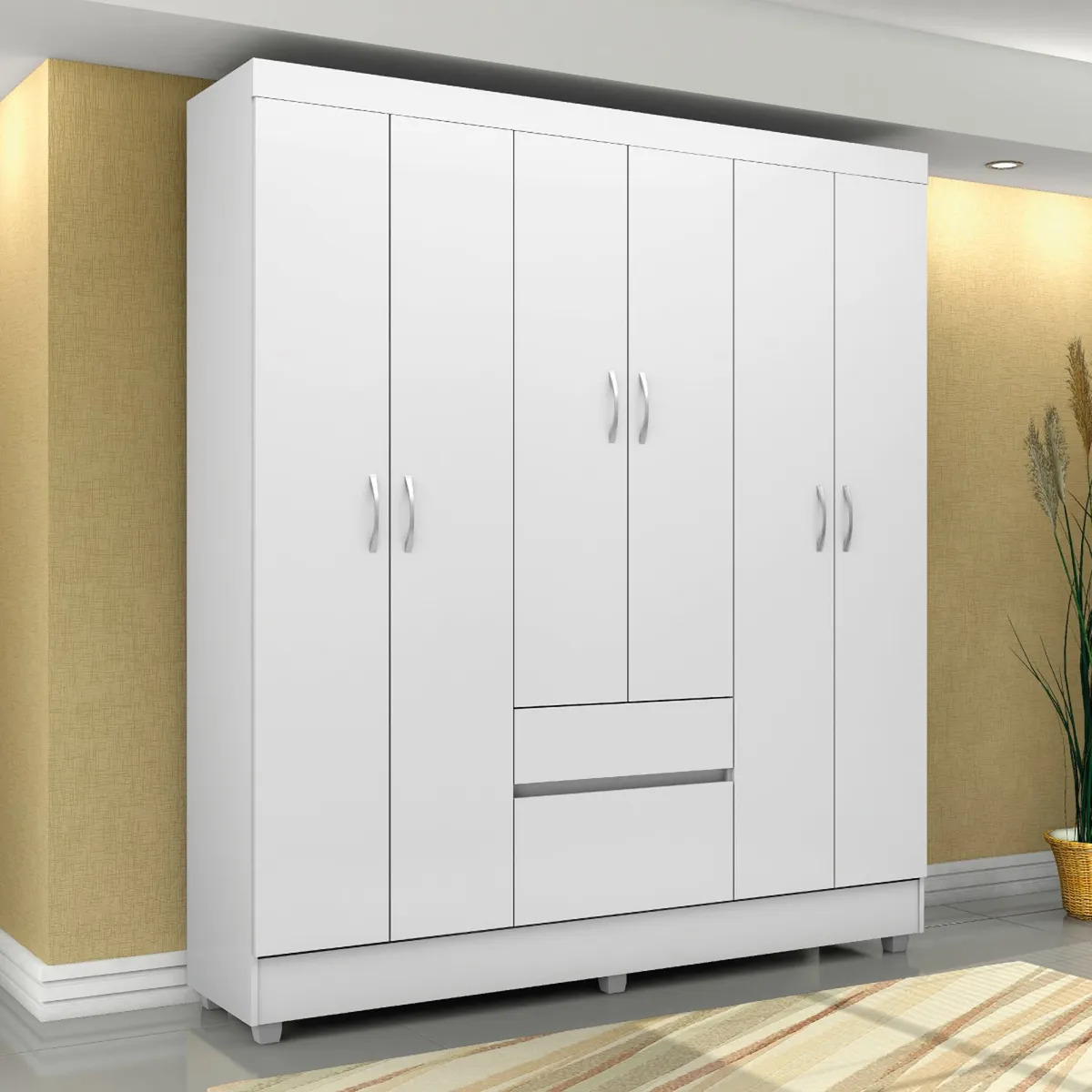 MICA - Ropero Siena 6 Puertas 2 Cajones