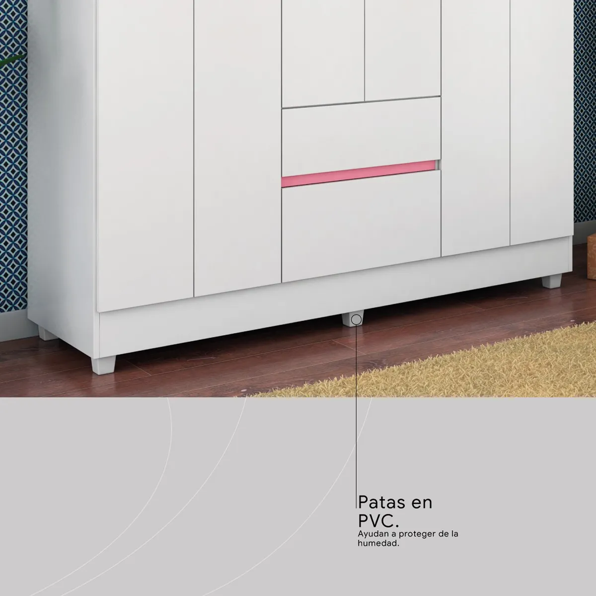 MICA - Ropero Siena 6 Puertas 2 Cajones