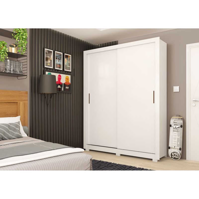 MICA - Ropero Reversible Carlo 2 Puertas Corrediza 2 Cajones