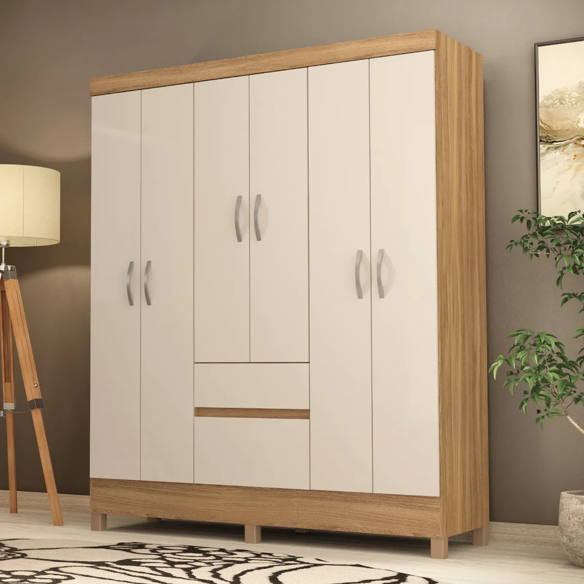 MICA - Ropero Siena 6 Puertas 2 Cajones