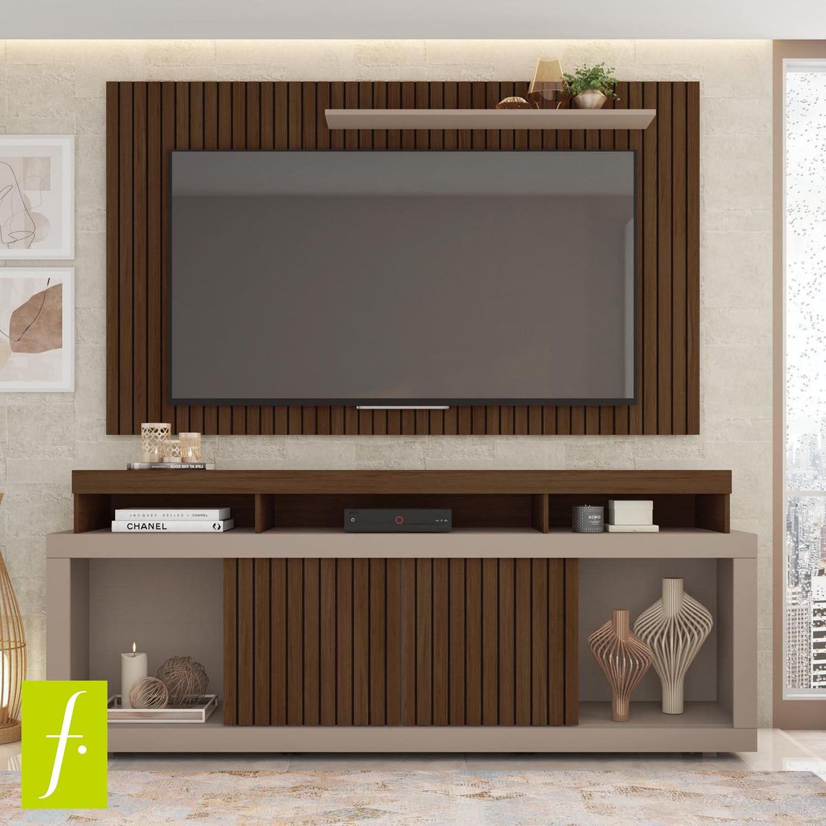 MICA - Mesa de TV New Oscar 65'' con Panel